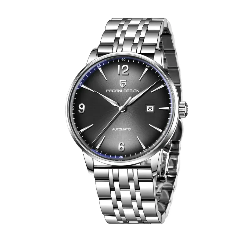 Pagani Design Automatic Black Sunburst Dial Watch- PD-1832